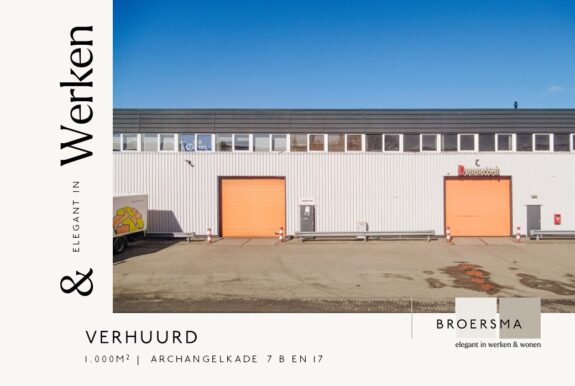 Broersma Werken & Wonen verhuurt ruim 1.000 m² bedrijfsruimte op Bedrijvencentrum Amsterdam.