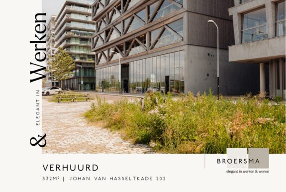 Kantoorruimte in Amsterdam Noord door Broersma Werken verhuurd.