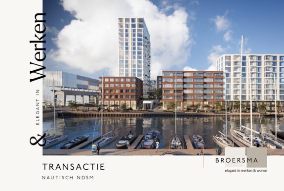 Broersma Werken koopt drie commerciële ruimten van nieuwbouwproject Nautisch NDSM aan.