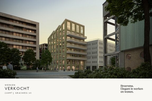 268 m² kantoorruimte verkocht in het duurzame nieuwbouw kantoorgebouw YOUROWN.