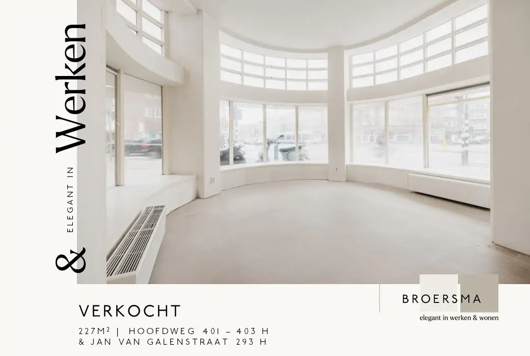 Broersma Werken verkoopt winkelbelegging aan de Hoofdweg.