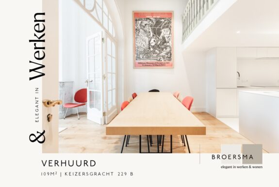 Namens Hans Lensvelt heeft Broersma Werken een kantoorruimte verhuurd gelegen op een dynamische locatie midden in de stad.