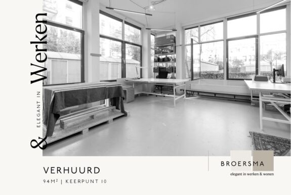 Broersma Werken verhuurt namens Woonstichting Lieven de Key een creatieve bedrijfsruimte aan het Keerpunt.