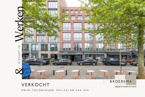 Broersma Werken verkoopt twee kantoorruimten aan de Krijn Taconiskade in Amsterdam.