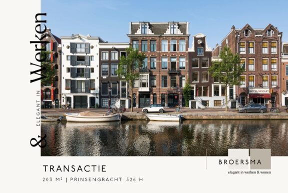 Broersma Werken heeft namens een eigenaar gebruiker de Prinsengracht 526 H aangekocht.