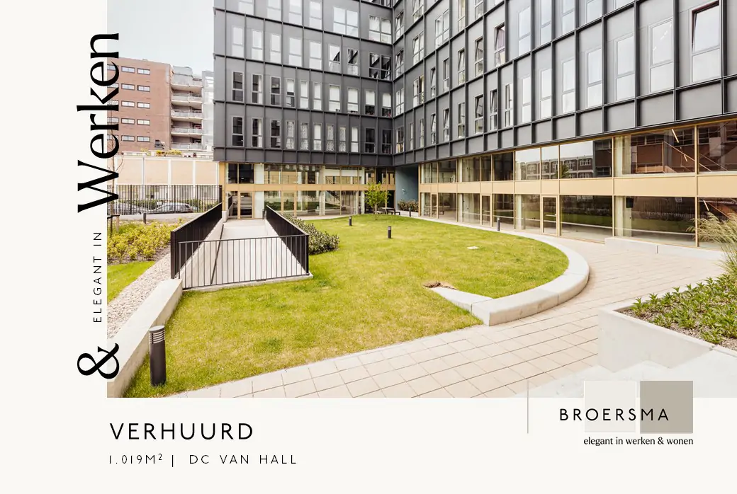 Broersma heeft de units in de plint van DC van Hall grotendeels verhuurd.