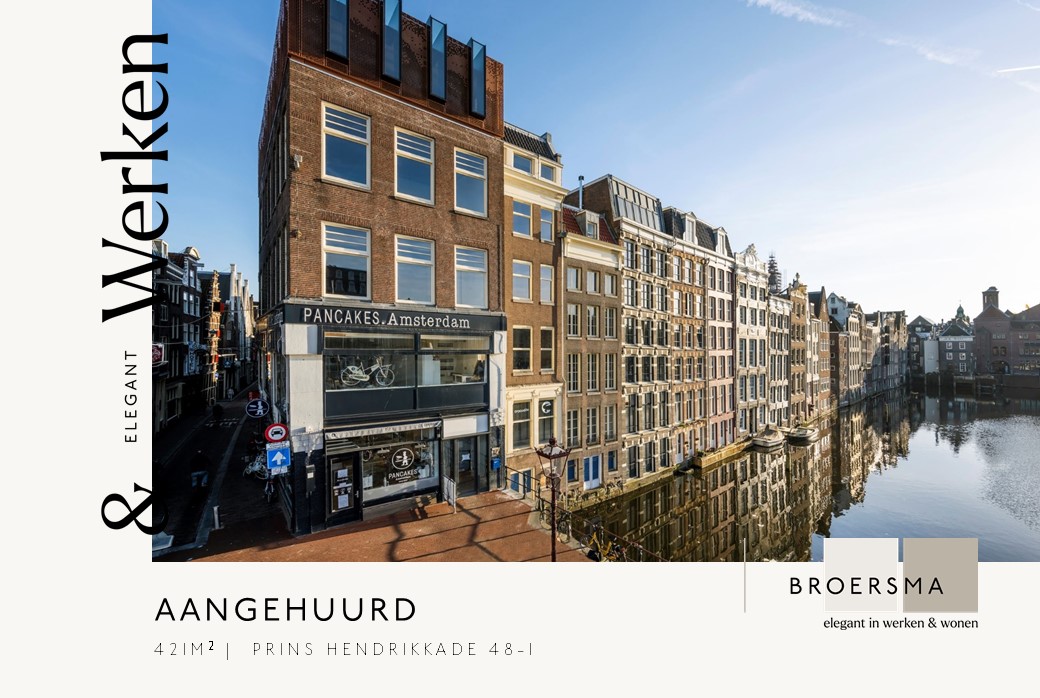 Broersma heeft Rōnin Amsterdam geadviseerd bij de aanhuur van hun nieuwe kantoorruimte aan de Prins Hendrikkade 48-I in Amsterdam.