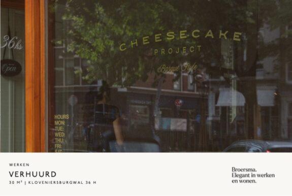 Broersma Werken verhuurt 30 m² winkelruimte aan The Cheesecake Project