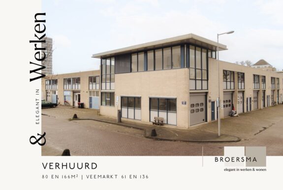 Broersma Werken & Wonen verhuurt een tweetal bedrijfsruimtes op Bedrijventerrein De Veemarkt.