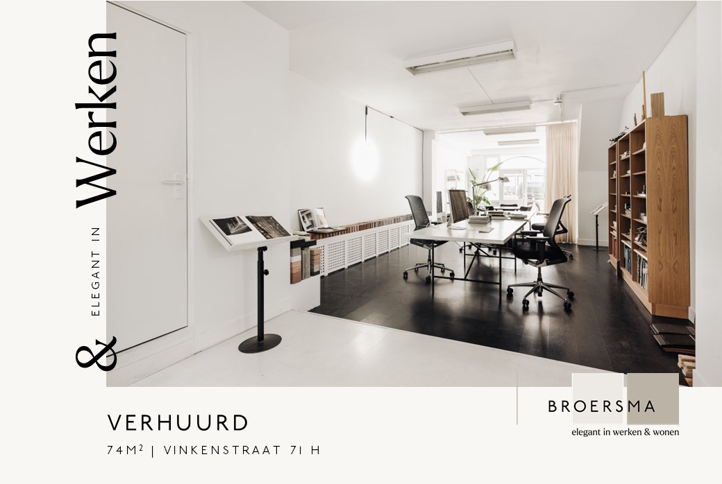 In opdracht van Woonstichting Lieven de Key heeft Broersma Werken circa 74 m² kantoorruimte verhuurd.